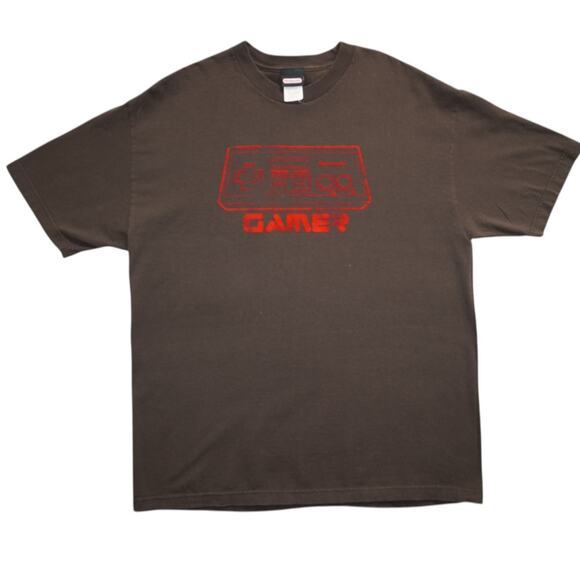 Vintage 2005 Nintendo "Gamer" Graphic Tee – NES Controller Design – Size L - Picture 1 of 4